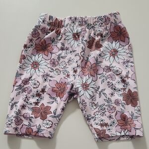 Floral Baby Shorts in Pink and White